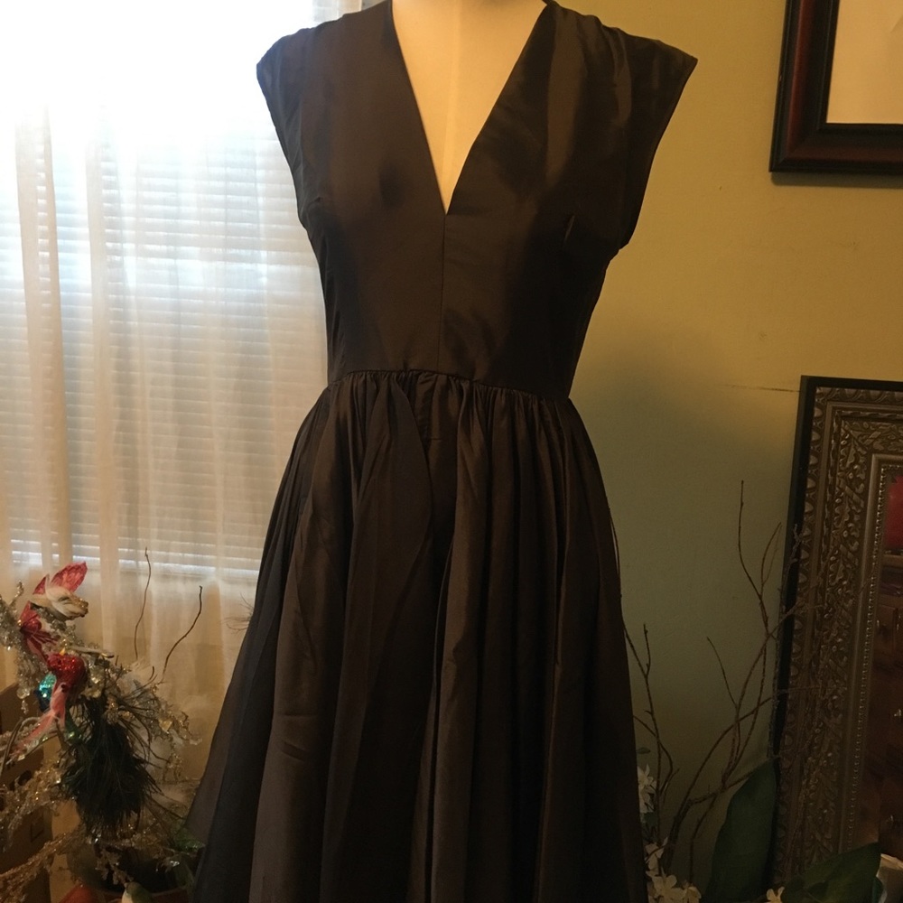 AnaGRAM black silk cocktail dress